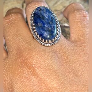 Navy Sodalite Ring Size 7